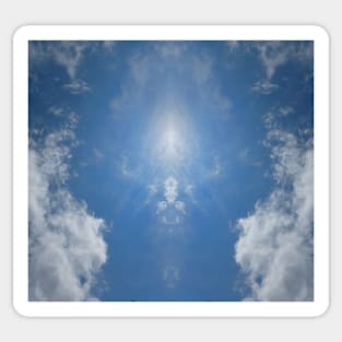 32M Unique Blue White Clouds Sky Abstract Nature Photo Sticker